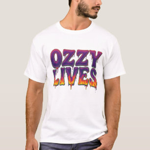 T-shirt « Ozzy Lives » — Police de caractères Psychedelic