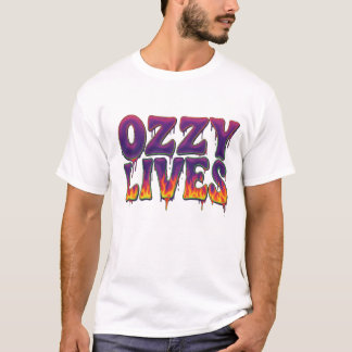 T-shirt Ozzy Lives” — Psychedelic Acid Trip Font