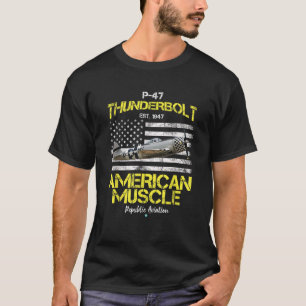 T-shirt P 47 Thunderbolt Avion 2ÈME GUERRE MONDIALE Americ