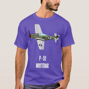 T-SHIRT P-51 CHEMISE D'AVION MILITAIRE DE LA SECONDE GUERR