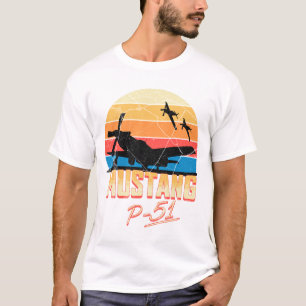 T-shirt P-51 Mustang Warbird - Cadeaux Pilotes
