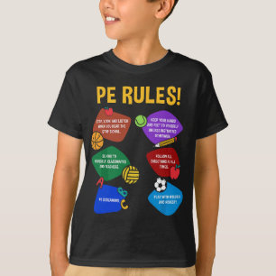 T-shirt P.E. Enseignant Règles d'éducation physique École 