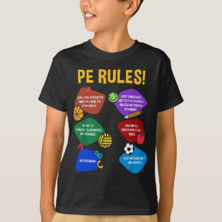 T-shirt P.E. Enseignant Règles d'éducation physique École