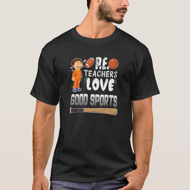 T-shirt P e Les Enseignants Aiment Les Bats De Baseball Sp (Devant)