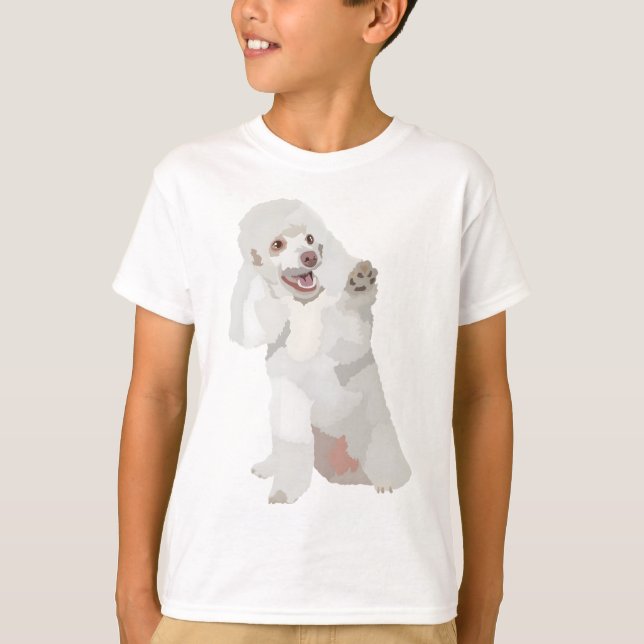 T-shirt P est pour Poodle (Devant)