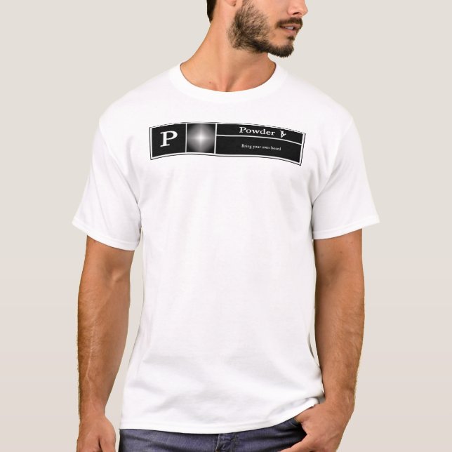 T-shirt P évalué pour la poudre - snowboarding (Devant)