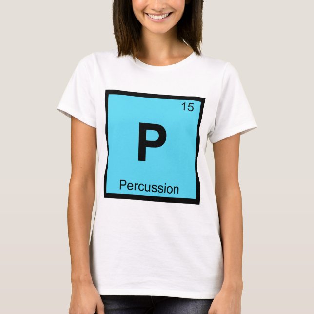 T-shirt P - Symbole de tableau périodique de la chimie des (Devant)