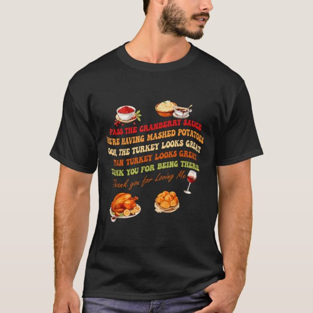 T-shirt P The Cranberry Sauce Mashed Tatoes Funny Thanksgi (Devant)