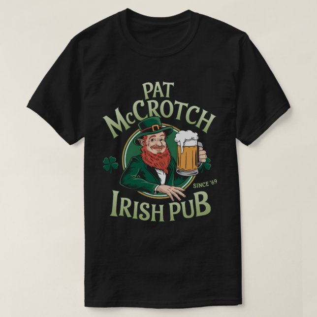 T-shirt PA42 Pat Mccrotch Irish Pub St. Patrick's Day (Design devant)