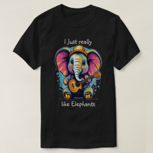 T-shirt Pachyderme mélodique J'aime vraiment les éléphants