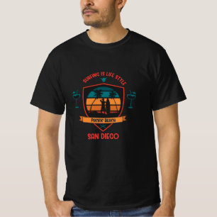 T-shirt Pacific Beach Surf San Diego Surfer