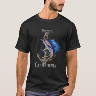 T-shirt Pacifique Californie Espadon Marlin Océan Pêche