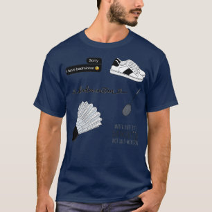 T-shirt Pack d'aquarelle noir Badminton T