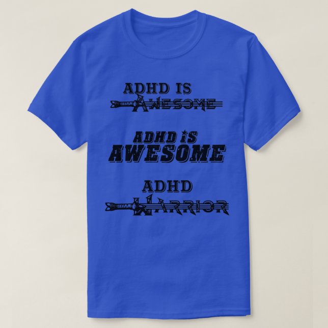 T-shirt Pack de texte ADHD (Design devant)
