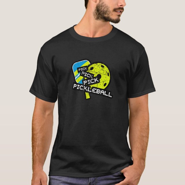 T-shirt Paddle Ball Sporty Pick Pickleball Sports Joueur M (Devant)