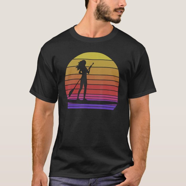 T-shirt Paddle Boarding Retro  Women Paddle Boarding Love  (Devant)