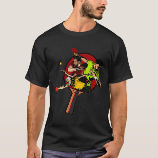 T-shirt Paddle De Ping-Pong cool Avec Joueurs De Tennis De