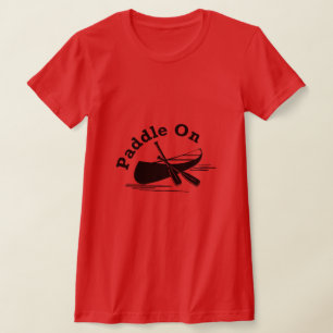 T-shirt Paddle On Design - Bella+Canvas Femme Slim Fit T