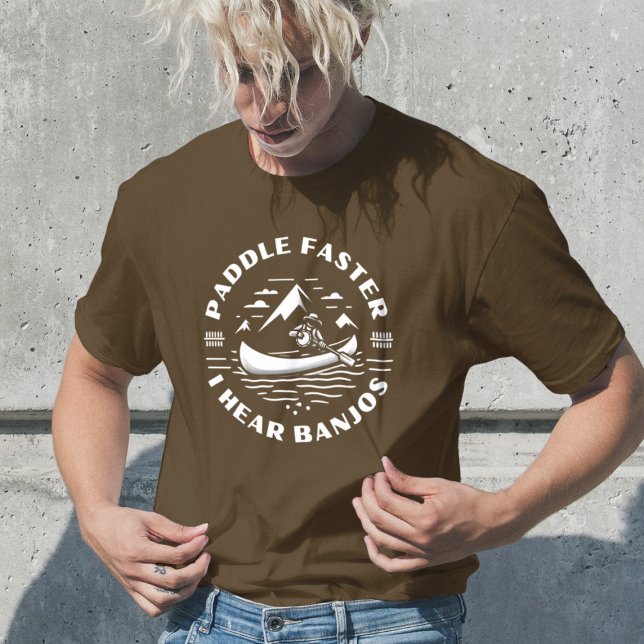 T-shirt Paddle plus vite j'entends Banjos Old Movie Citati (Créateur téléchargé)