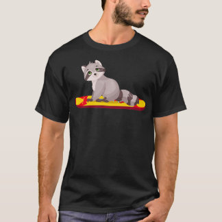 T-shirt Paddleboard Funny Raccoon Animal Vintage Paddle