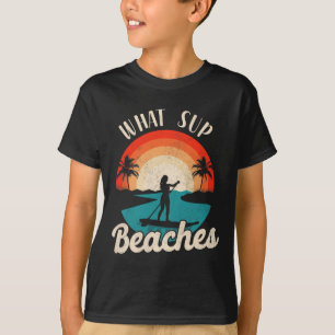 T-shirt Paddleboard What Sup Beaches Girl Vintage Retro Su