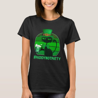 T-shirt #PaddyNotPatty St Patrick's Cat-Green Beer Drinkin