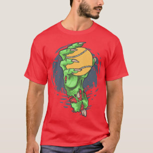 T-shirt Padel Halloween Main Zombie Tenant Une Paddle Tenn