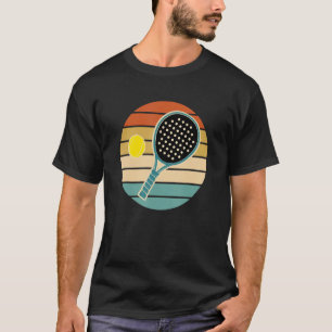 T-shirt Padel Retro Sunset Paddle avec balle