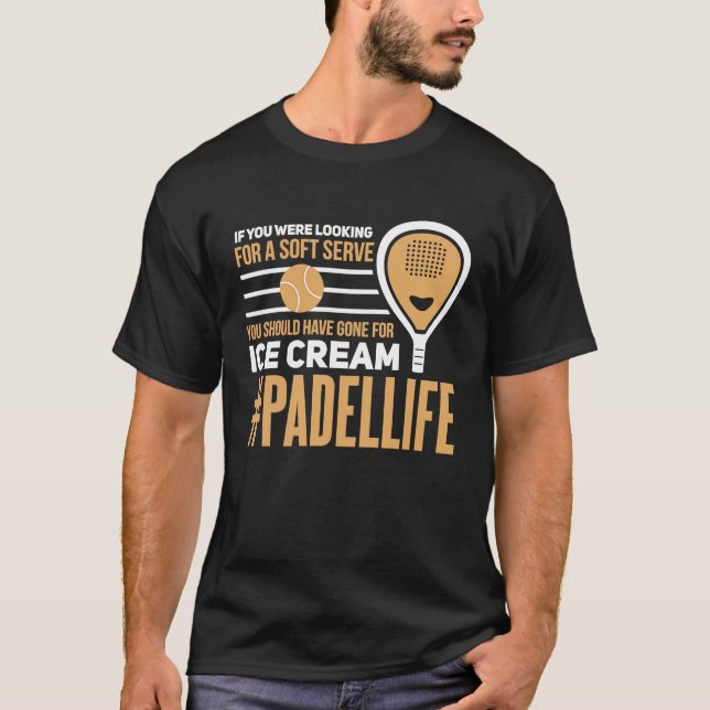 T-shirt Padel Soft Sert Glace Crème Sport Padel Player (Devant)