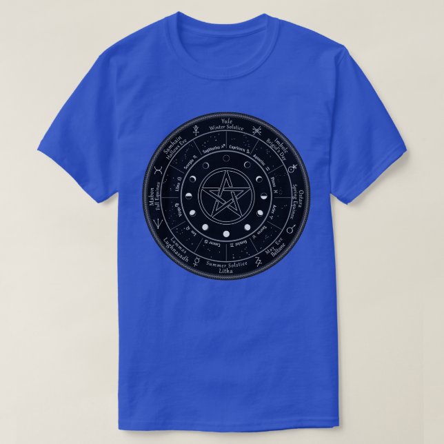 T-shirt Pagan Calendrier Roue de l'année (Design devant)