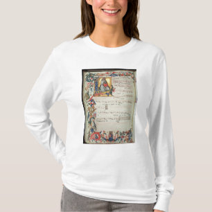 T-shirt Page de notation musicale avec historiated