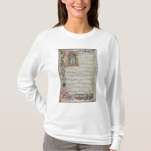 T-shirt Page de notation musicale avec historiated
