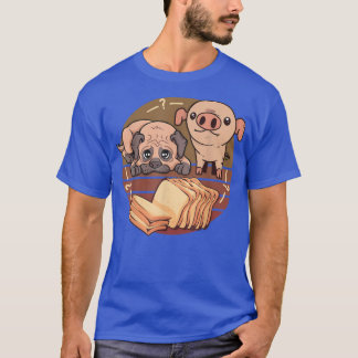 T-shirt Pain de porc de chien, drôle et mignon chien et po