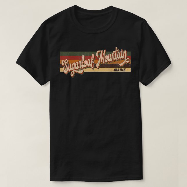 T-shirt Pain de sucre Mountain Maine State USA Retro Vinta (Design devant)