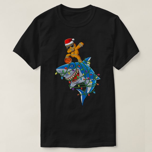 T-shirt Pain d'épice mou Dabbing Homme Dab Basketball Xmas (Design devant)
