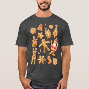 T-shirt Pain d'épices Bac à biscuits de Noël Amateurs de p