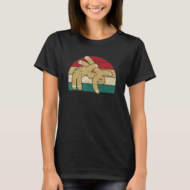 T-shirt Pain d'épices Homme Cookies Noël Drôle Combat W (Devant)