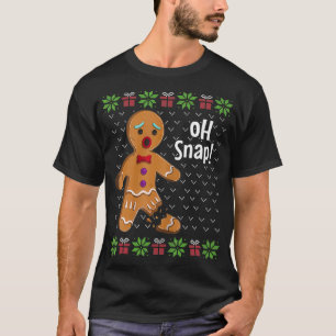 T-shirt Pain d'épices Homme Oh Snap Funny mignon fêtes moc