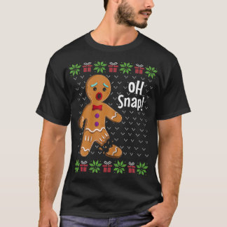 T-shirt Pain d'épices Homme Oh Snap Funny mignon fêtes moc