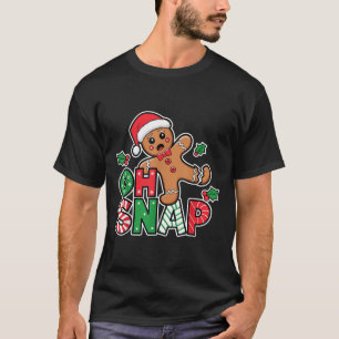 T-shirt Pain d'épices Homme Oh Snap Noël Funny Cookie Bak