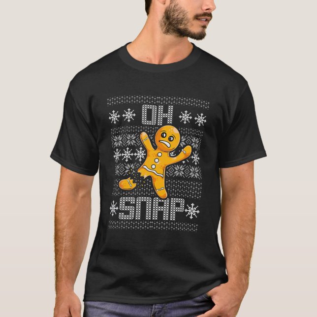 T-shirt Pain d'épices Oh Snap Appareils, Chandail moche Ch (Devant)