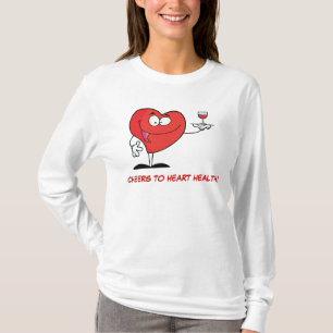 T-shirt Pain grillé de vin rouge à la santé de coeur
