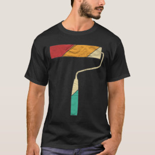 T-shirt Paint Roller Rétro Artiste Motif