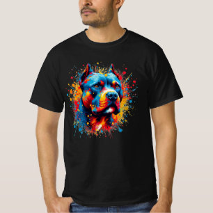 T-shirt Paint Splatter Pitbull
