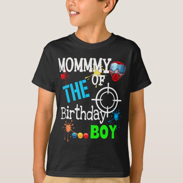 T-shirt Paintball Anniversaire Correspondante Famille Ense (Devant)
