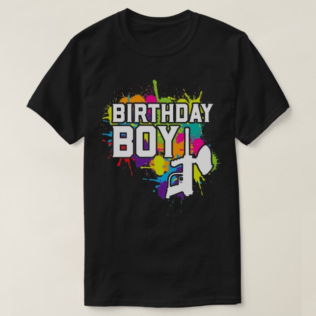 T-shirt Paintball Anniversaire Vêtements de garçon (Design devant)