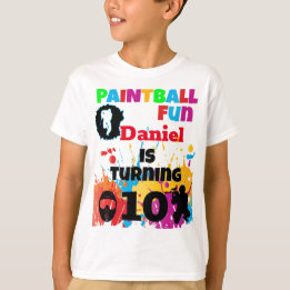 T-shirt Paintball Colorant Matching Birthday Boy