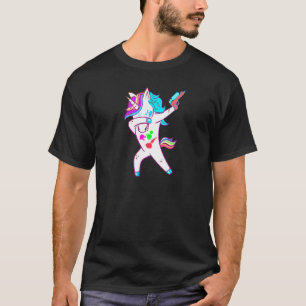T-shirt Paintball Splatter Dabbing Unicorn Tactique Shooti