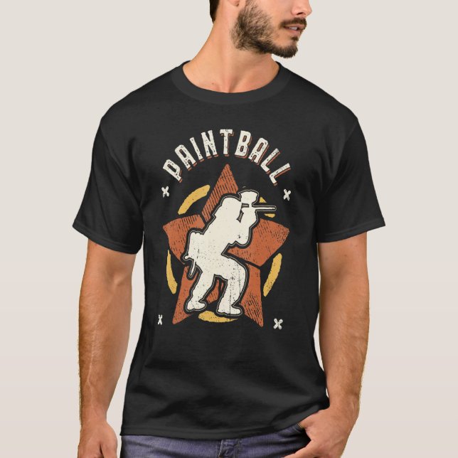 T-shirt Paintball Vintage Retro Classic (Devant)
