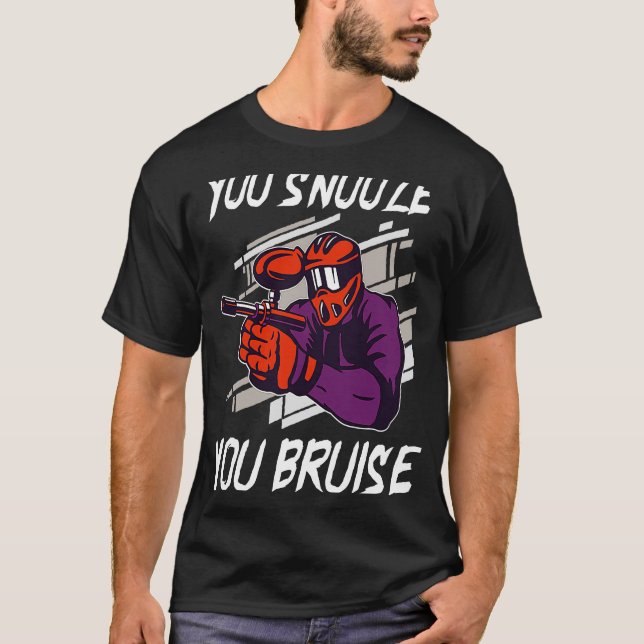 T-shirt Paintball You Snooze You Bruise for Men Kids (Devant)